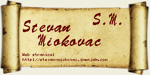 Stevan Miokovac vizit kartica